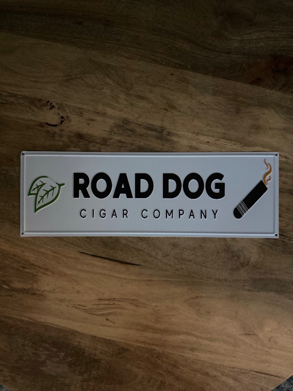 Road Dog Cigar Company Rectangle Metal Sign